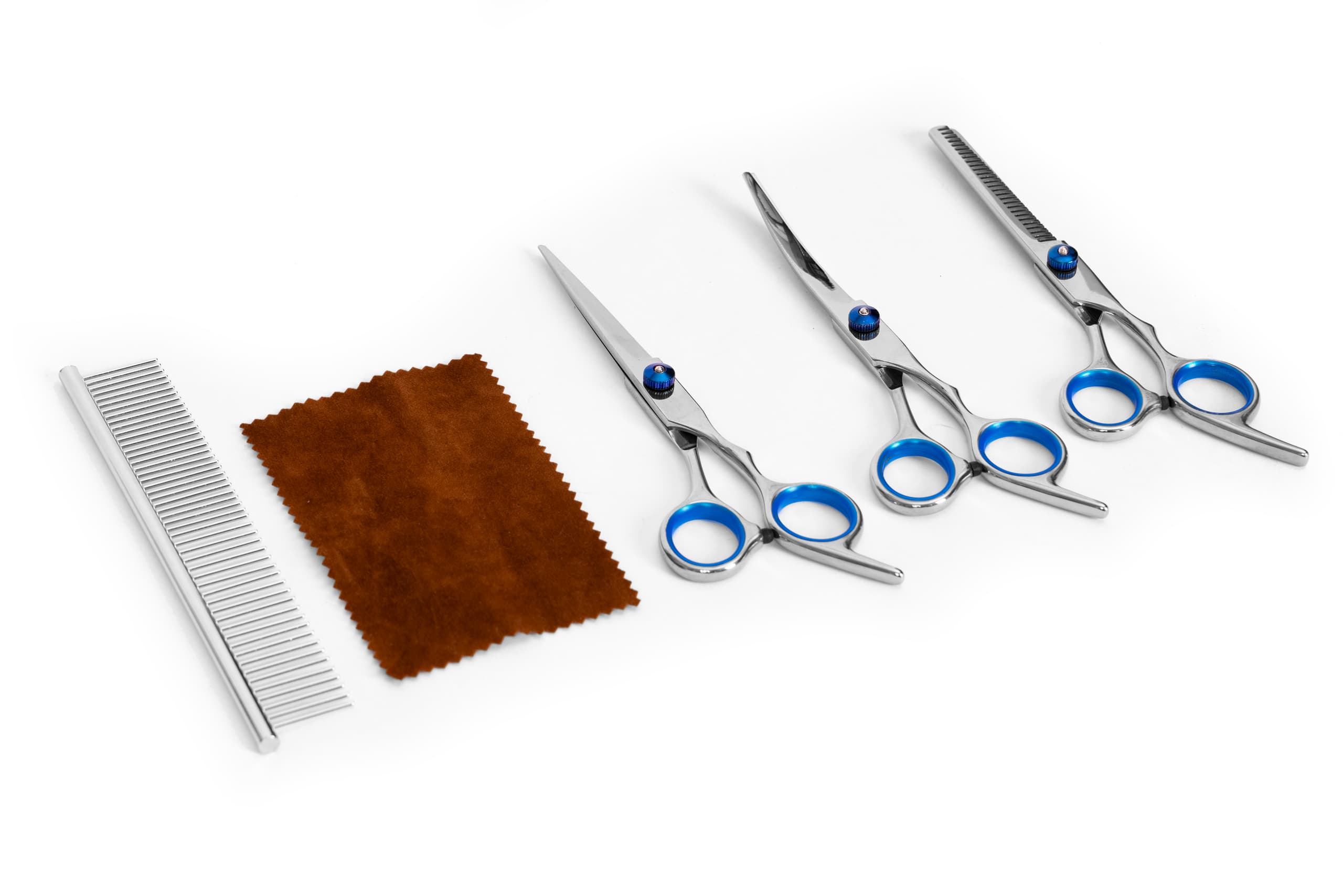 Petsi komplet groomerski: nożyczki, grzebień, etui ✂️