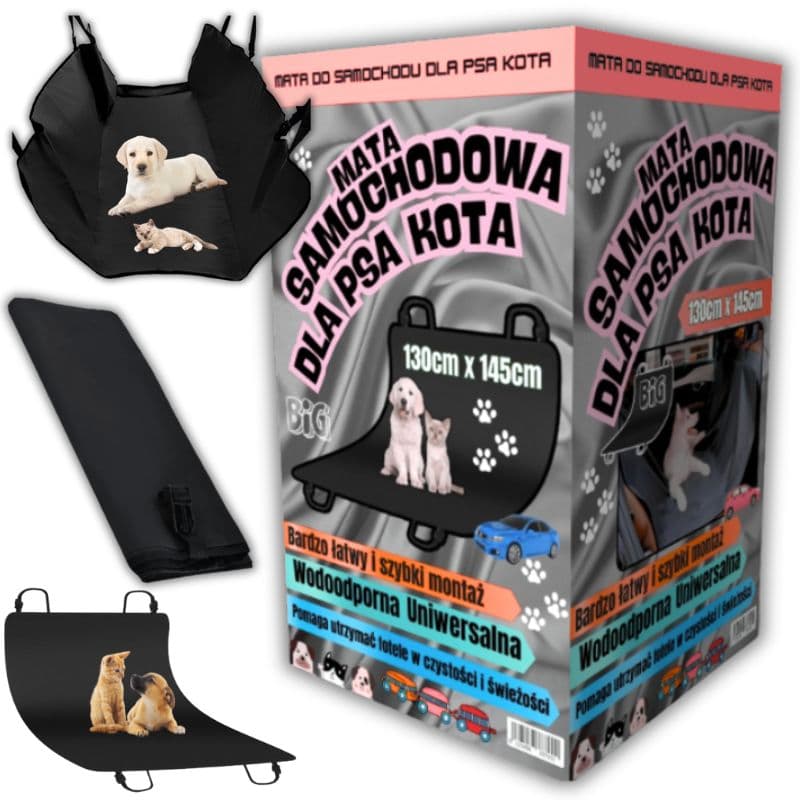 Wodoodporna mata samochodowa dla psa i kota 🐾