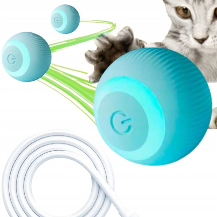 Samobieżna ładowana przez USB piłka dla kota 😺