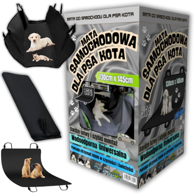 Wodoodporna mata samochodowa dla psa i kota 🐾