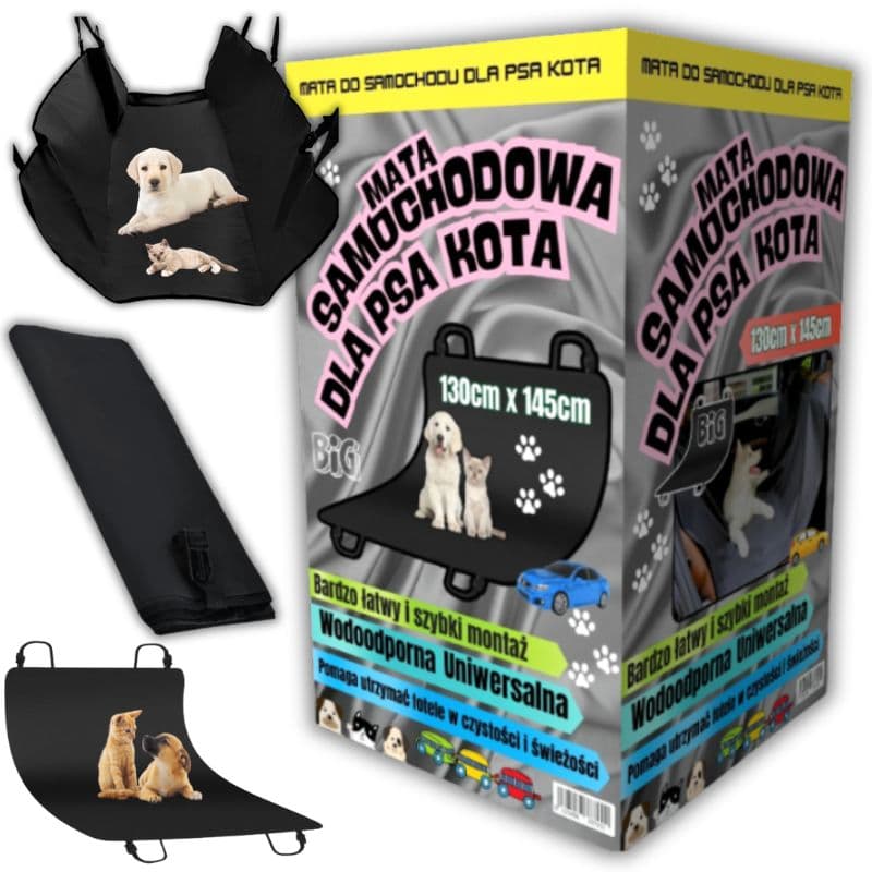 Wodoodporna mata samochodowa dla psa i kota 🐾